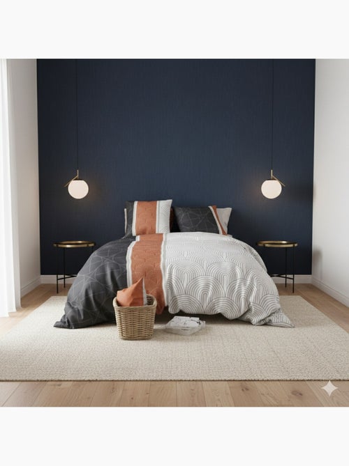 Housse couette + taie Art deco Ekinose - Kiabi