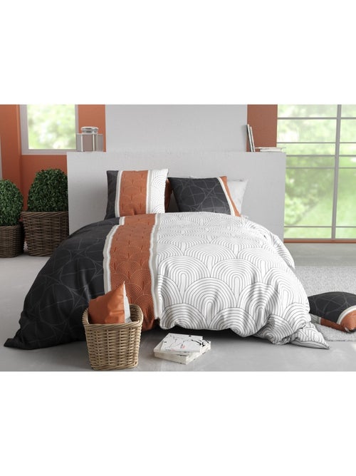 Housse couette + taie Art deco Ekinose - Kiabi