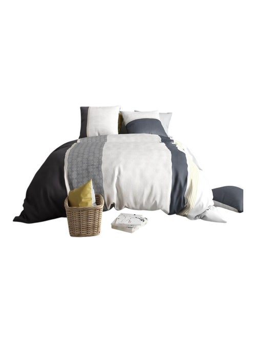 Housse couette + taie Bande stratus - Kiabi