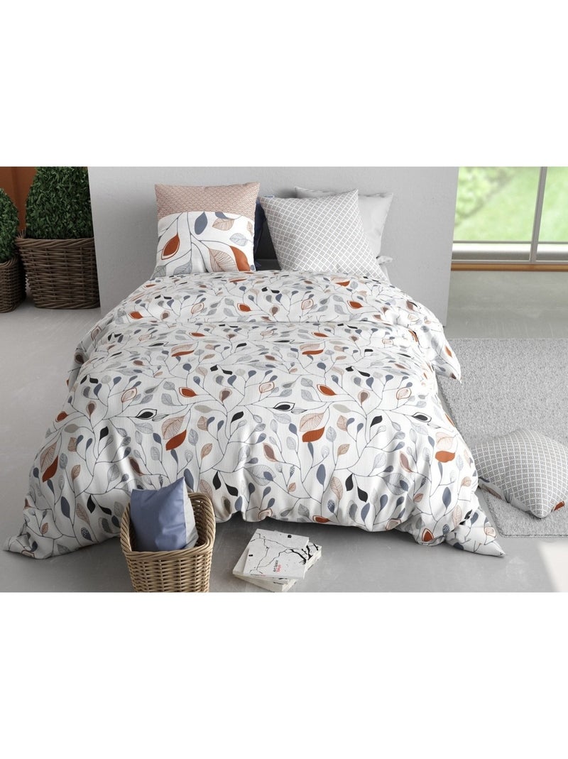 Housse couette + taie Floria Blanc - Kiabi