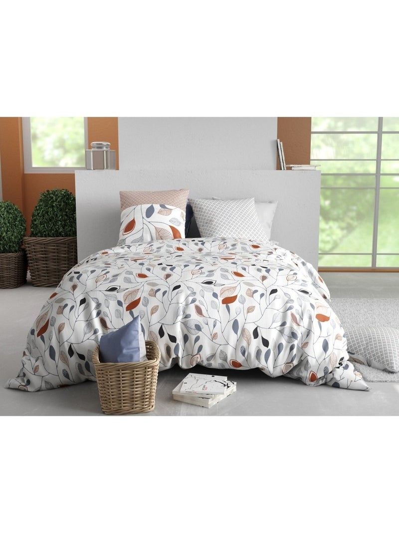 Housse couette + taie Floria Blanc - Kiabi