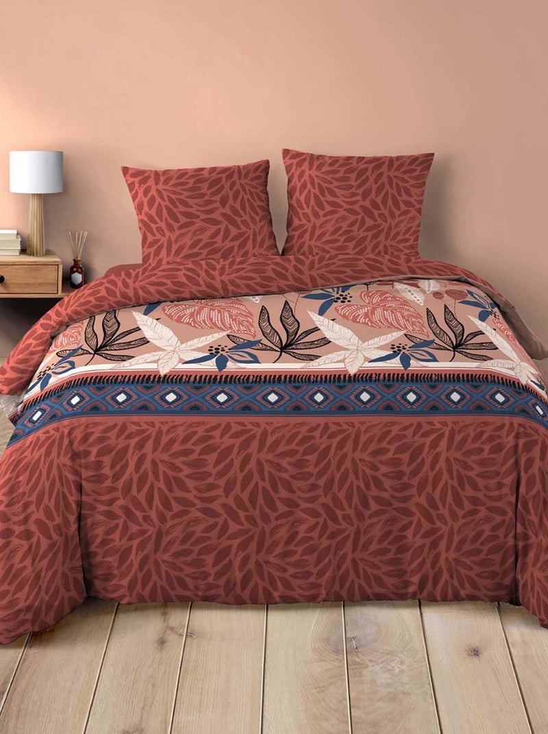 Housse couette + taies 220 x 240 cm Modeli floral Rose - Kiabi