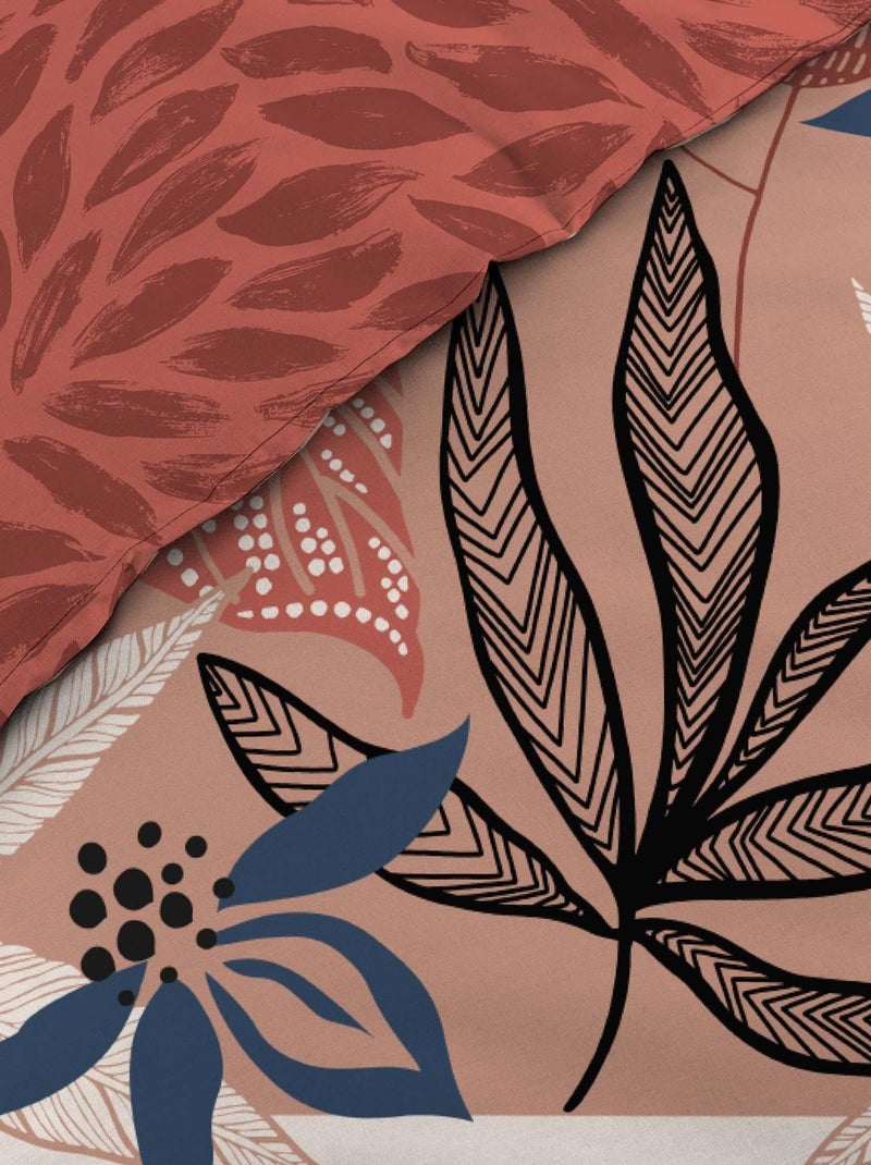 Housse couette + taies 220 x 240 cm Modeli floral Rose - Kiabi