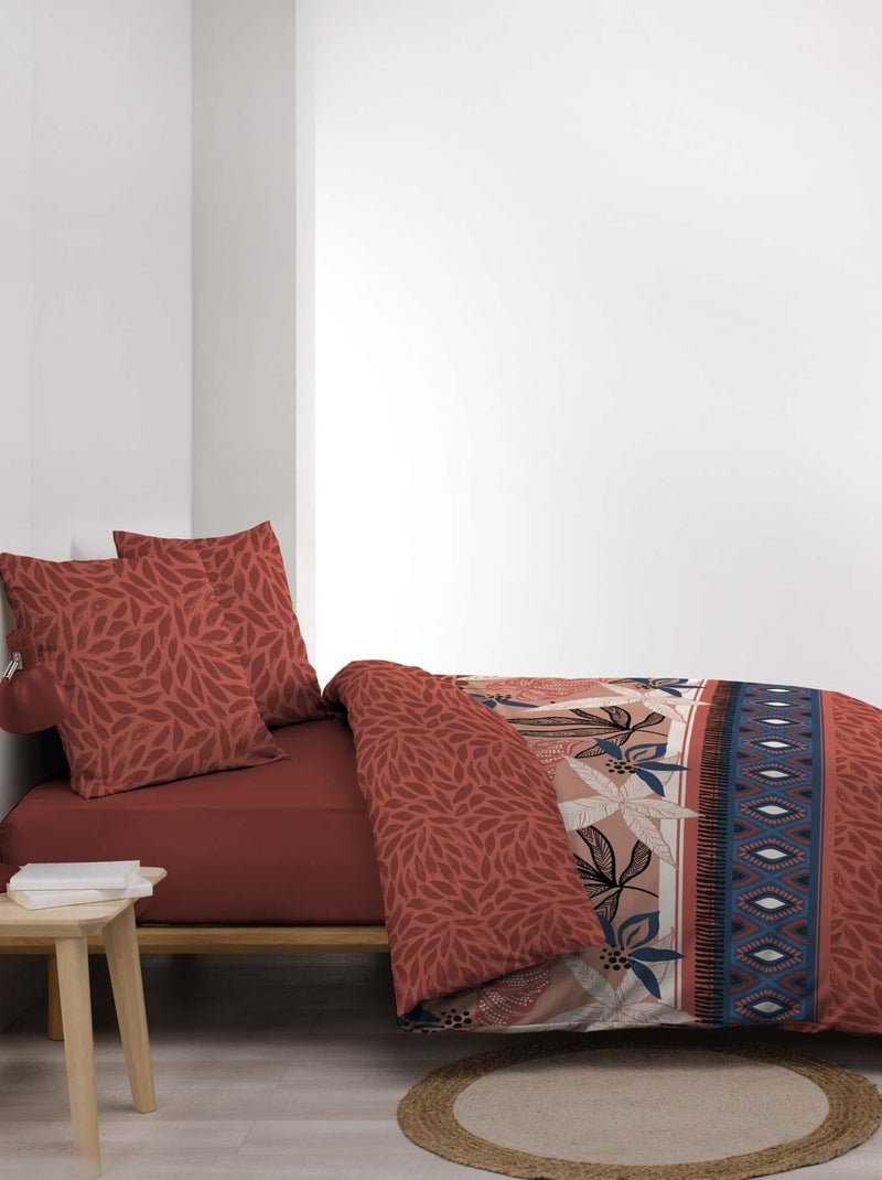 Housse couette + taies 220 x 240 cm Modeli floral Rose - Kiabi