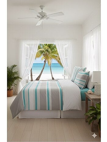 Housse couette + taies Barbada
