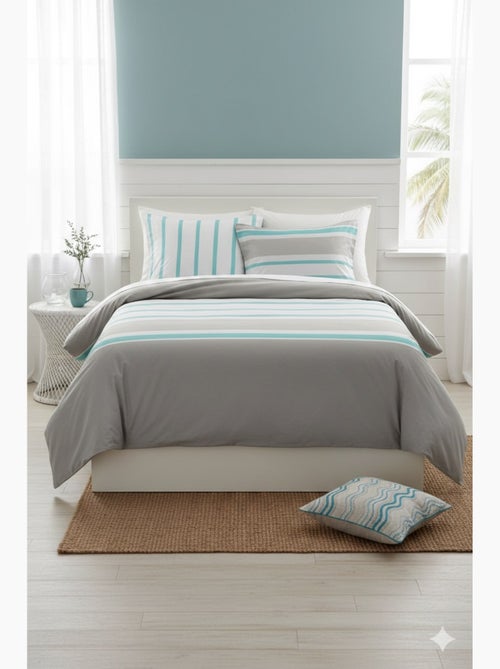 Housse couette + taies Barbada - Kiabi