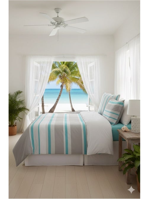 Housse couette + taies Barbada - Kiabi