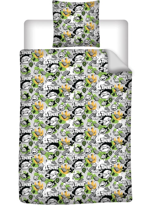 Housse Couette Tortues Ninja TMNT 140x200cm + Taie 65x65cm – Polycoton - Kiabi