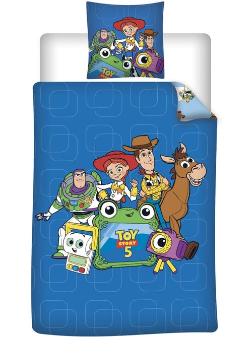 Housse Couette Toy Story Disney Pixar 140x200cm + Taie 65x65cm – Buzz Jessie – Polycoton – Licence O - Kiabi