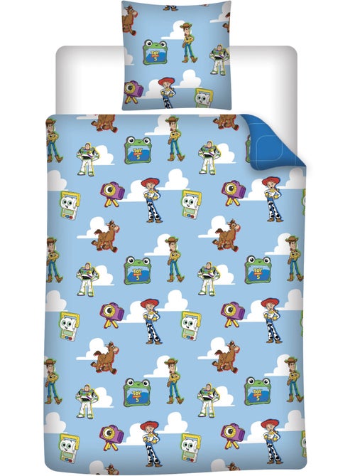 Housse Couette Toy Story Disney Pixar 140x200cm + Taie 65x65cm – Buzz Jessie – Polycoton – Licence O - Kiabi