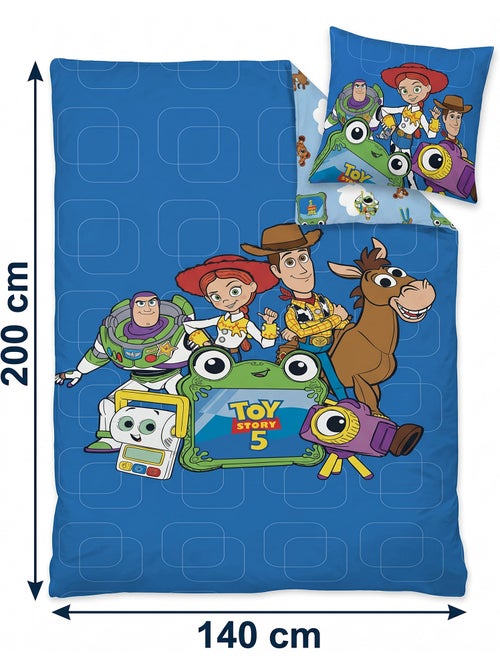 Housse Couette Toy Story Disney Pixar 140x200cm + Taie 65x65cm – Buzz Jessie – Polycoton – Licence O - Kiabi