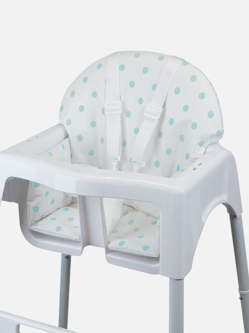 Housse d'assise pour chaise haute bébé enfant gamme Délice - Monsieur Bébé Blanc Bleu - Kiabi