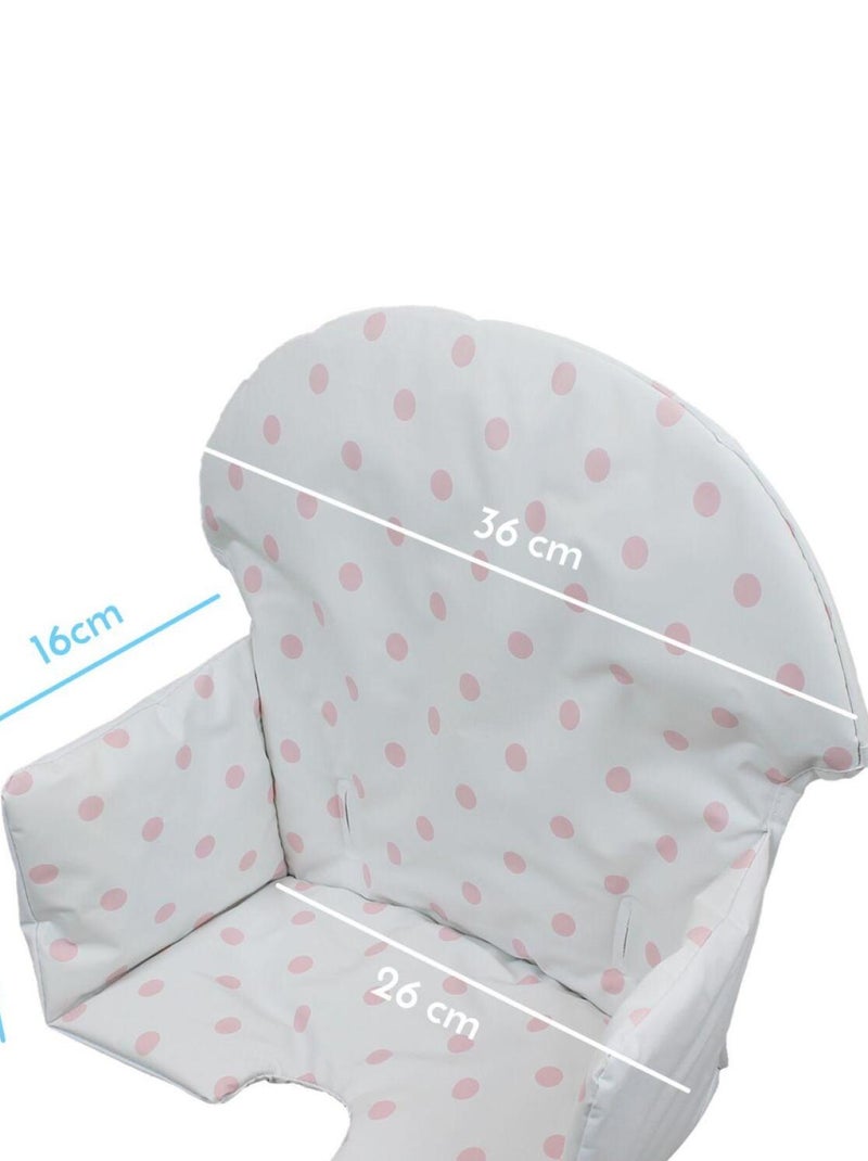 Housse d'assise pour chaise haute bébé enfant gamme Délice - Monsieur Bébé Blanc Rose - Kiabi