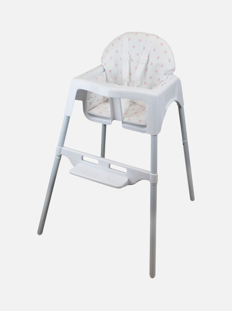 Housse d'assise pour chaise haute bébé enfant gamme Délice - Monsieur Bébé Blanc Rose - Kiabi