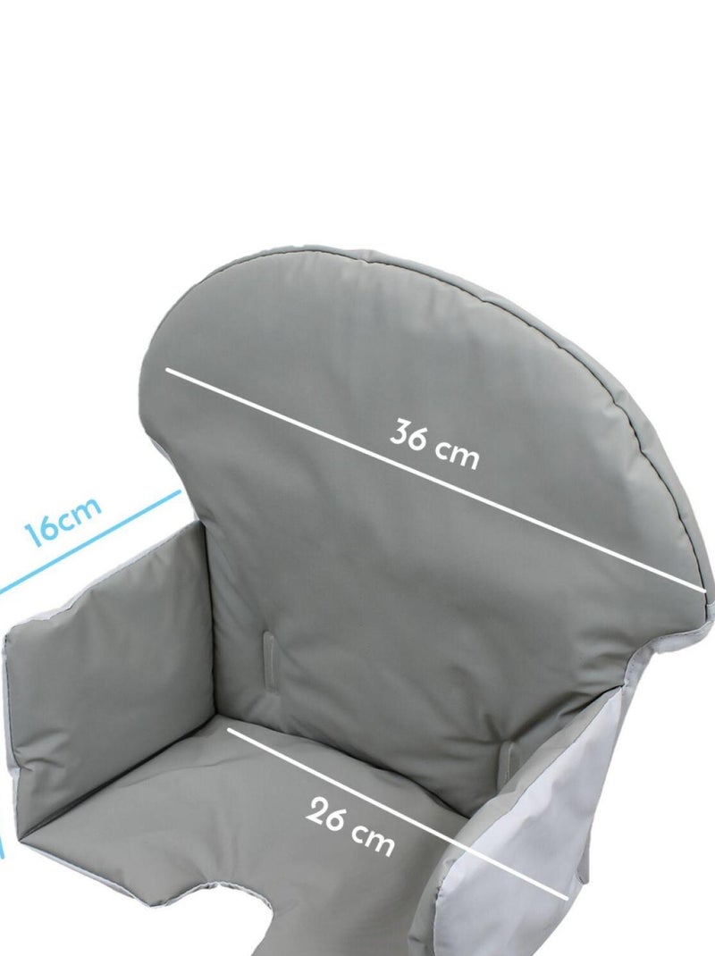 Housse d'assise pour chaise haute bébé enfant gamme Délice - Monsieur Bébé Gris - Kiabi