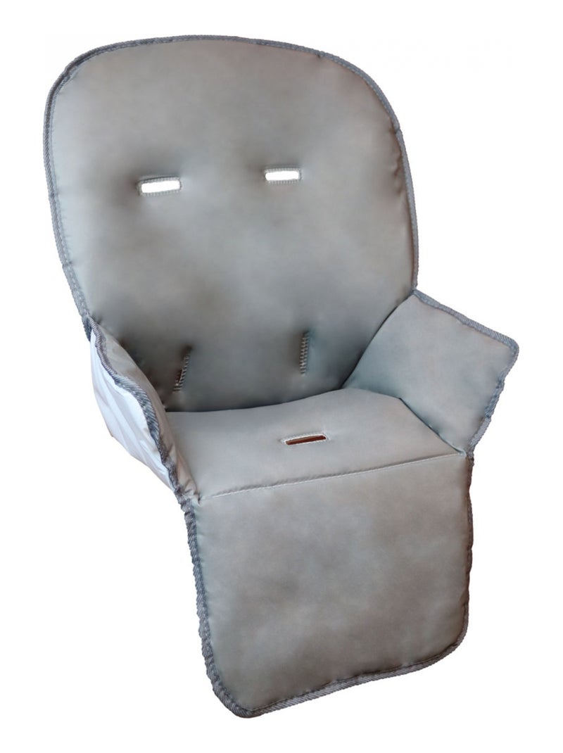 Housse d'assise pour chaise haute bébé enfant gamme Ptit - Agate - Monsieur Bébé Gris foncé - Kiabi