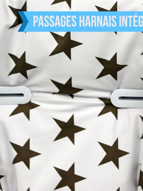 Housse d'assise pour chaise haute bébé enfant gamme Ptit - Celeste - Monsieur Bébé - Kiabi