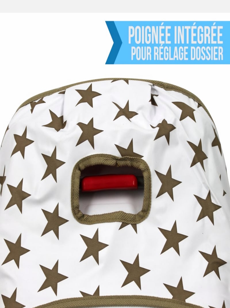 Housse d'assise pour chaise haute bébé enfant gamme Ptit - Celeste - Monsieur Bébé Beige - Kiabi