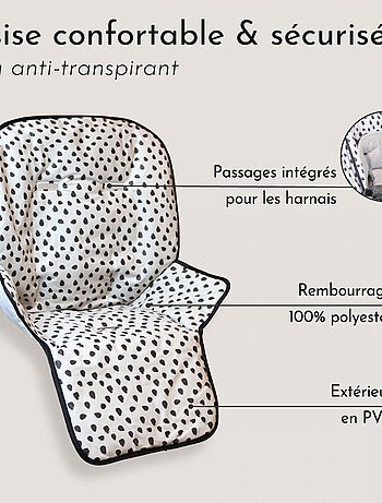 Housse d'assise pour chaise haute bébé enfant gamme Ptit - Stella - Monsieur Bébé
