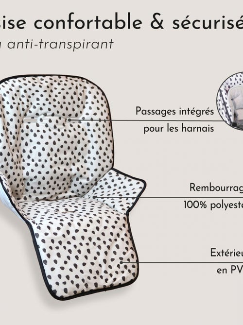 Housse d'assise pour chaise haute bébé enfant gamme Ptit - Cléo - Monsieur Bébé - Kiabi