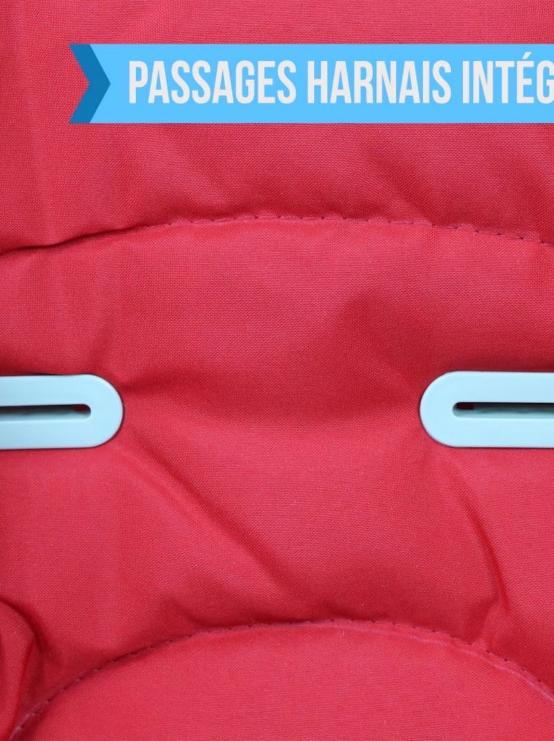 Housse d'assise pour chaise haute bébé enfant gamme Ptit - Lou - Monsieur Bébé Rouge - Kiabi