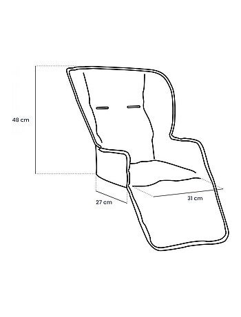 Housse d'assise pour chaise haute bébé enfant gamme Ptit - Olive - Monsieur Bébé