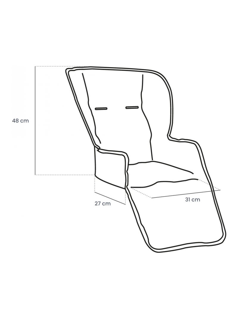 Housse d'assise pour chaise haute bébé enfant gamme Ptit - Marin - Monsieur Bébé Bleu foncé - Kiabi