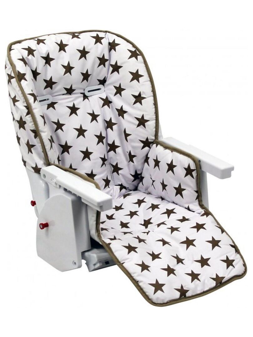 Housse d'assise pour chaise haute bébé enfant gamme Ptit - Monsieur Bébé -  Marron - Kiabi - 20.90€