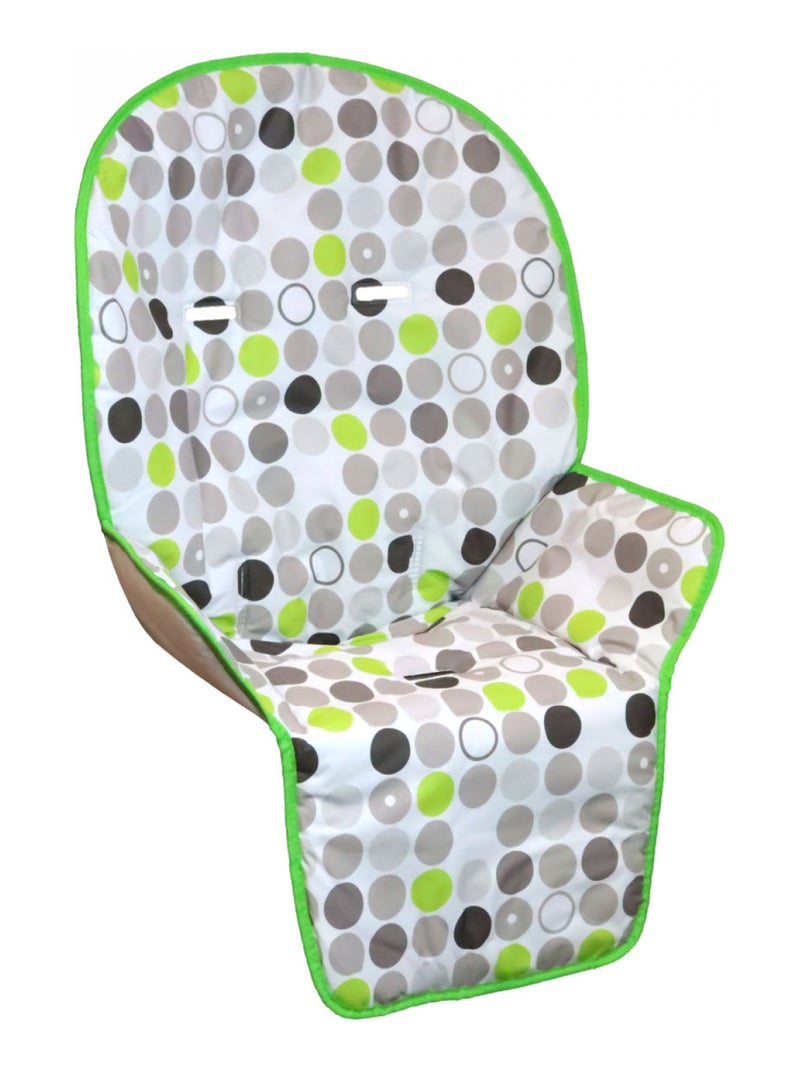 Housse d'assise pour chaise haute bébé enfant gamme Ptit - Olive - Monsieur Bébé Blanc Vert - Kiabi