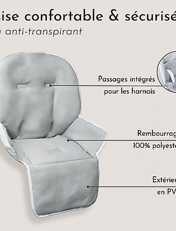 Housse d'assise pour chaise haute bébé enfant gamme Ptit - Stella - Monsieur Bébé