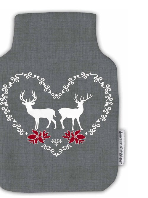 Housse de bouillotte 21 x 34 cm Silhouettes de rennes - Kiabi