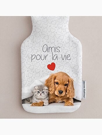 Housse de bouillotte amis pour la vie