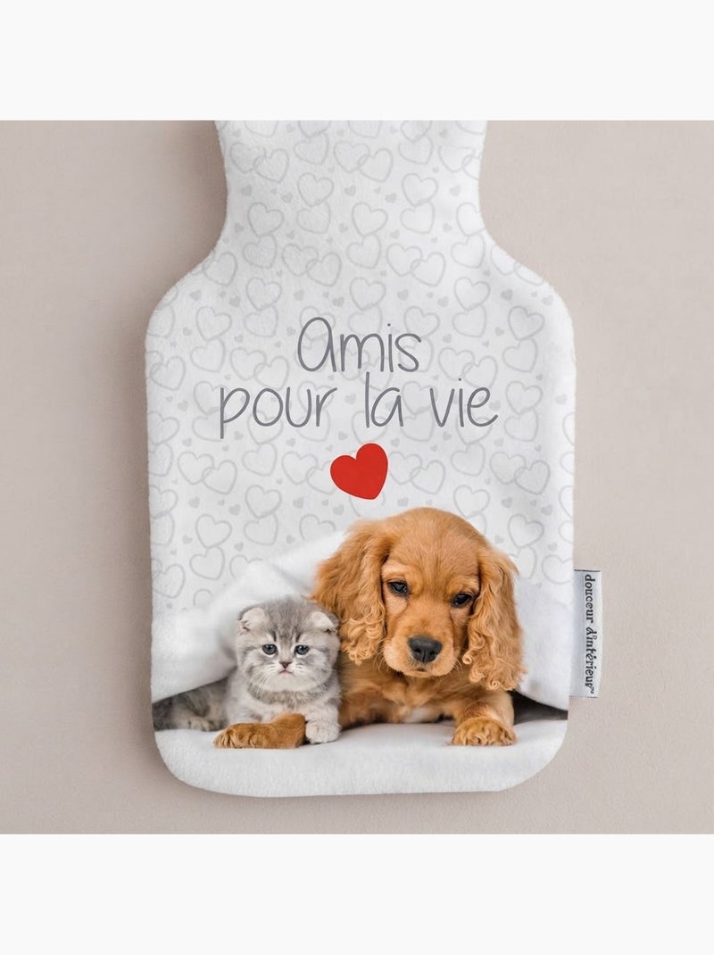 Housse de bouillotte amis pour la vie Gris clair - Kiabi