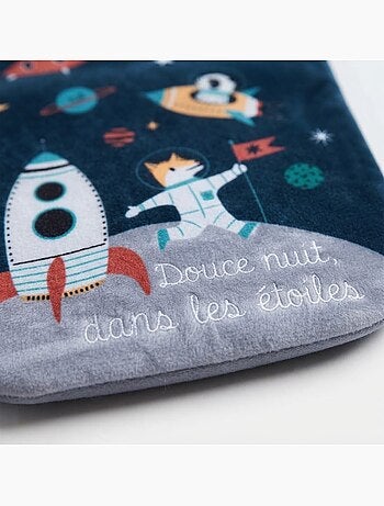 Housse de bouillotte animaux dans les étoiles