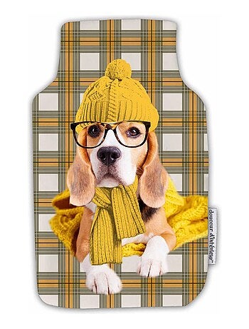 Housse de bouillotte Beagle a lunette