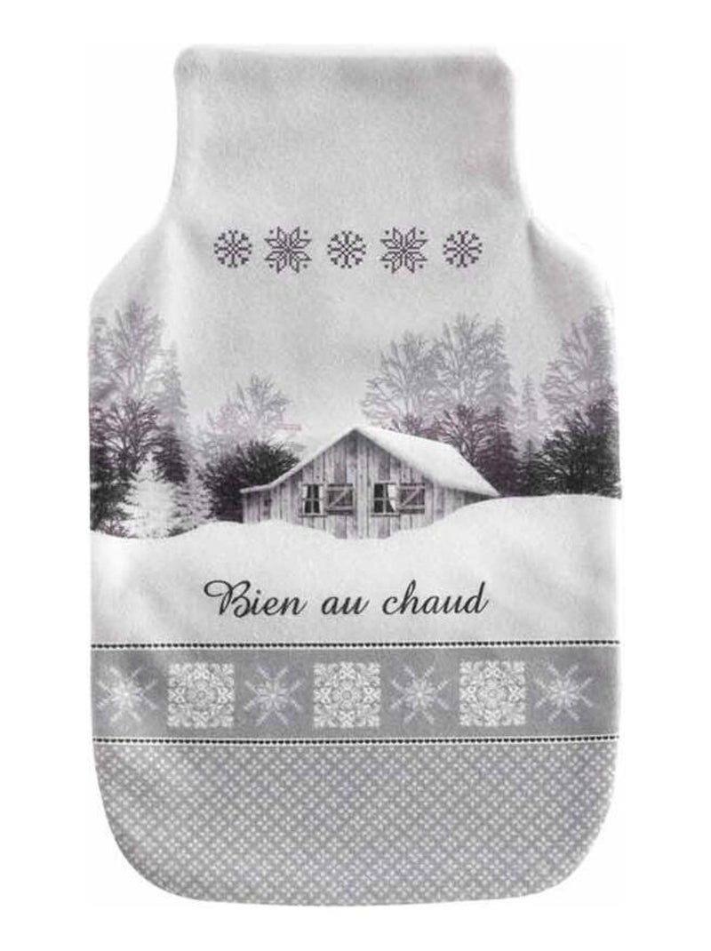 Housse de bouillotte Chalet de montagne Gris - Kiabi