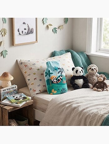 Housse de bouillotte famille panda