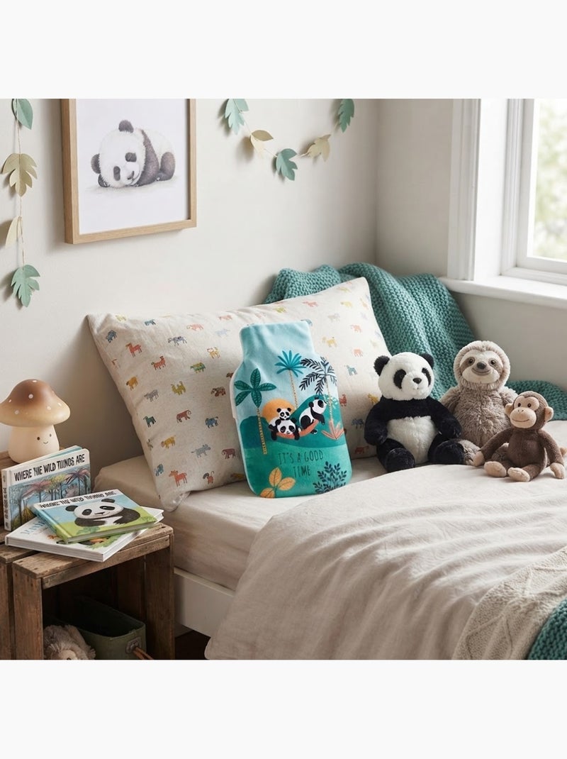 Housse de bouillotte famille panda Bleu - Kiabi
