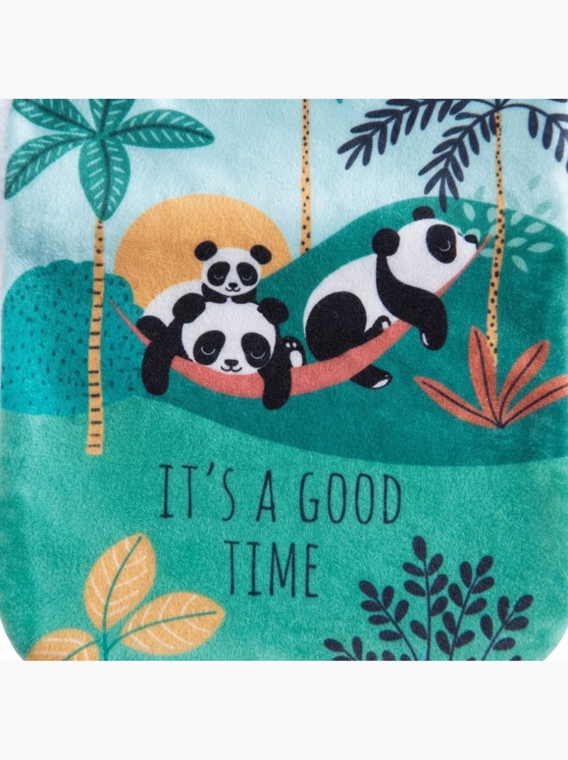 Housse de bouillotte famille panda Bleu - Kiabi