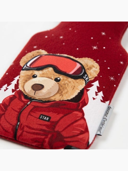 Housse de bouillotte petit ours au ski - Kiabi