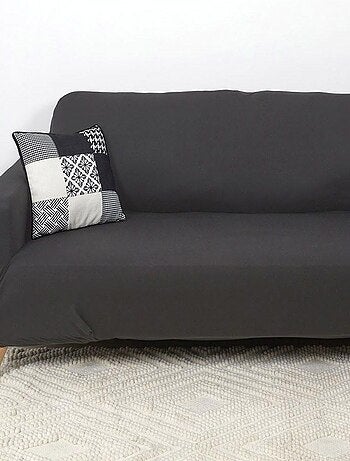 Housse de canapé 2 places extensible gris