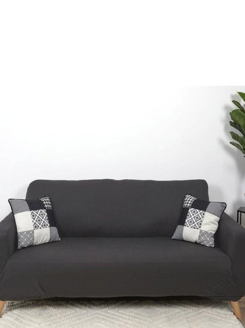 Housse de canapé 2 places extensible gris - Kiabi