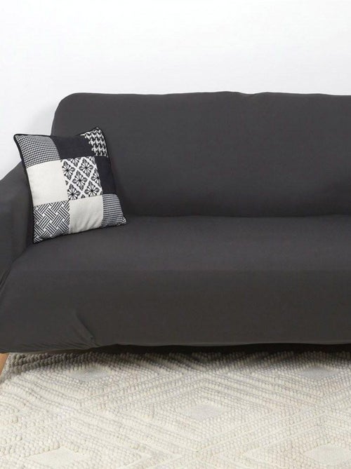 Housse de canapé 2 places extensible gris - Kiabi
