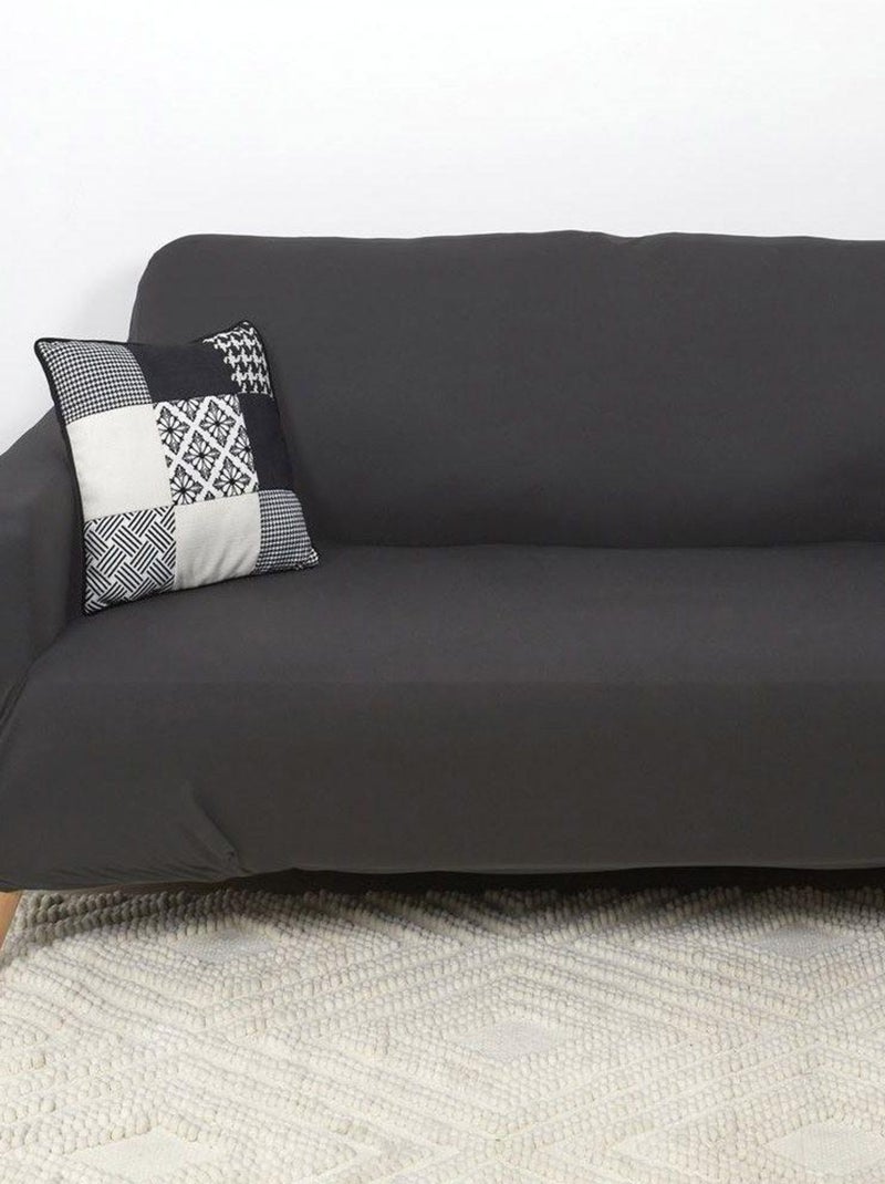 Housse de canapé 2 places extensible gris Gris - Kiabi