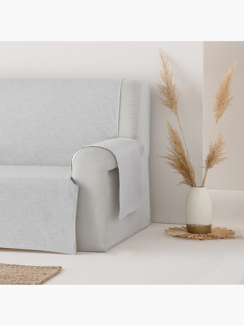 Housse de canapé 4 places, avec élastique ajustable - Gamusi. Gris clair - Kiabi