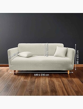 Housse de canapé extensible en bouclette