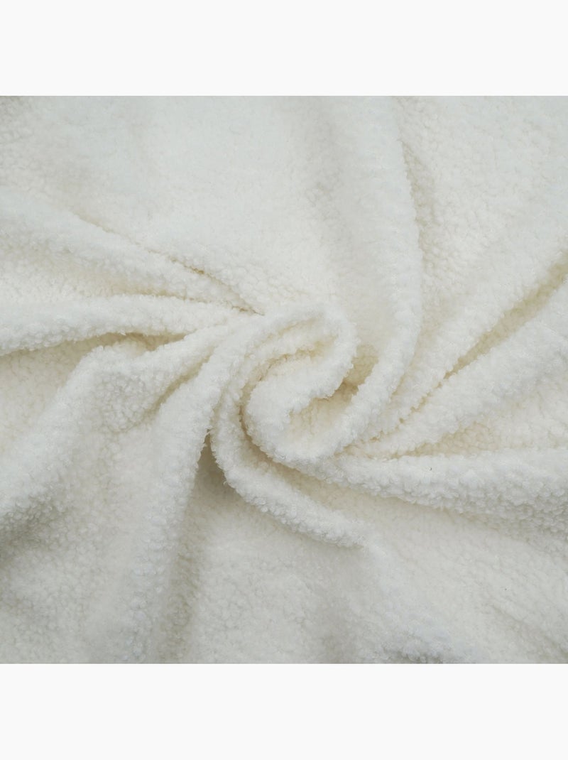 Housse de canapé extensible en bouclette Blanc - Kiabi