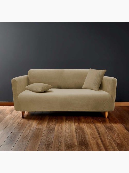 Housse de canapé extensible gaufrée pour canapé 3 places - Kiabi Housse de canapé extensible gaufrée pour canapé 3 places - Kiabi