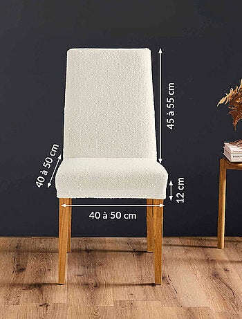 Housse de chaise extensible bouclette