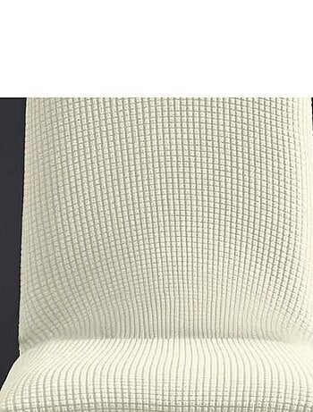Housse de chaise extensible en polyester gaufré coloris noir
